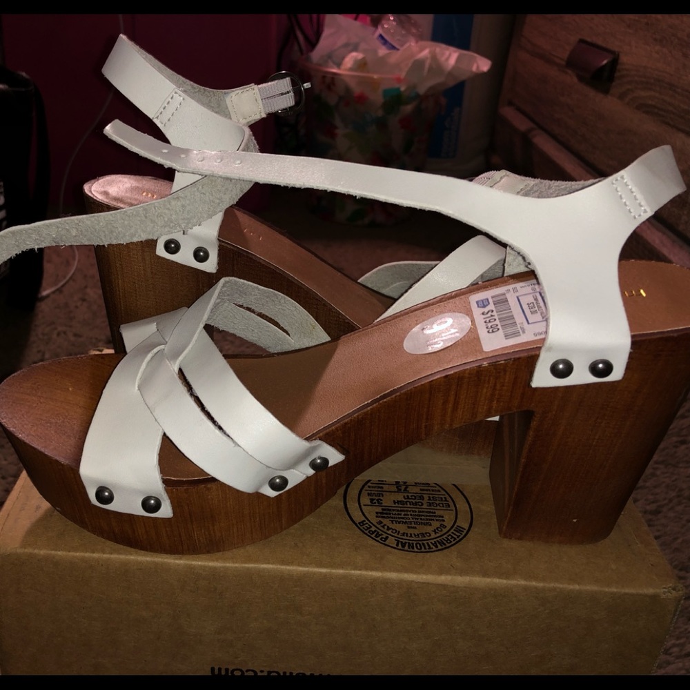 White pump heels
